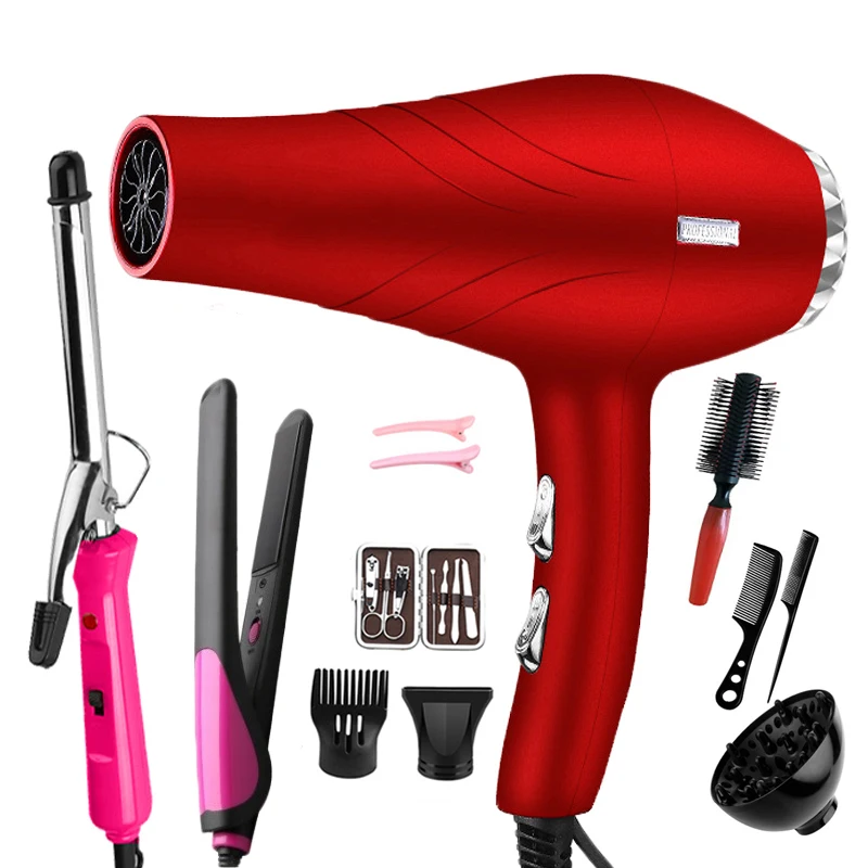 Заводская цена, набор для парикмахерской 5 в 1, высокоскоростной электронный сланцевый фен для волос