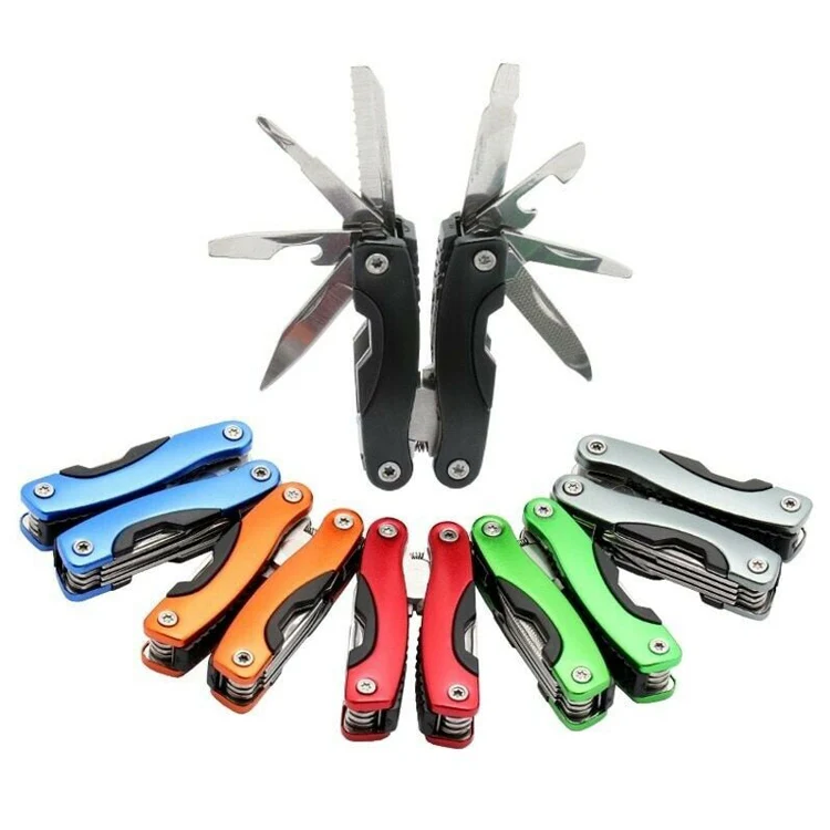 9 In 1 Pocket Portable Outdoors Stainless Folding Pliers Mini Combination Foldable Pliers Tool