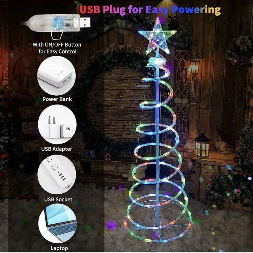 Christmas Spiral Christmas tree lights