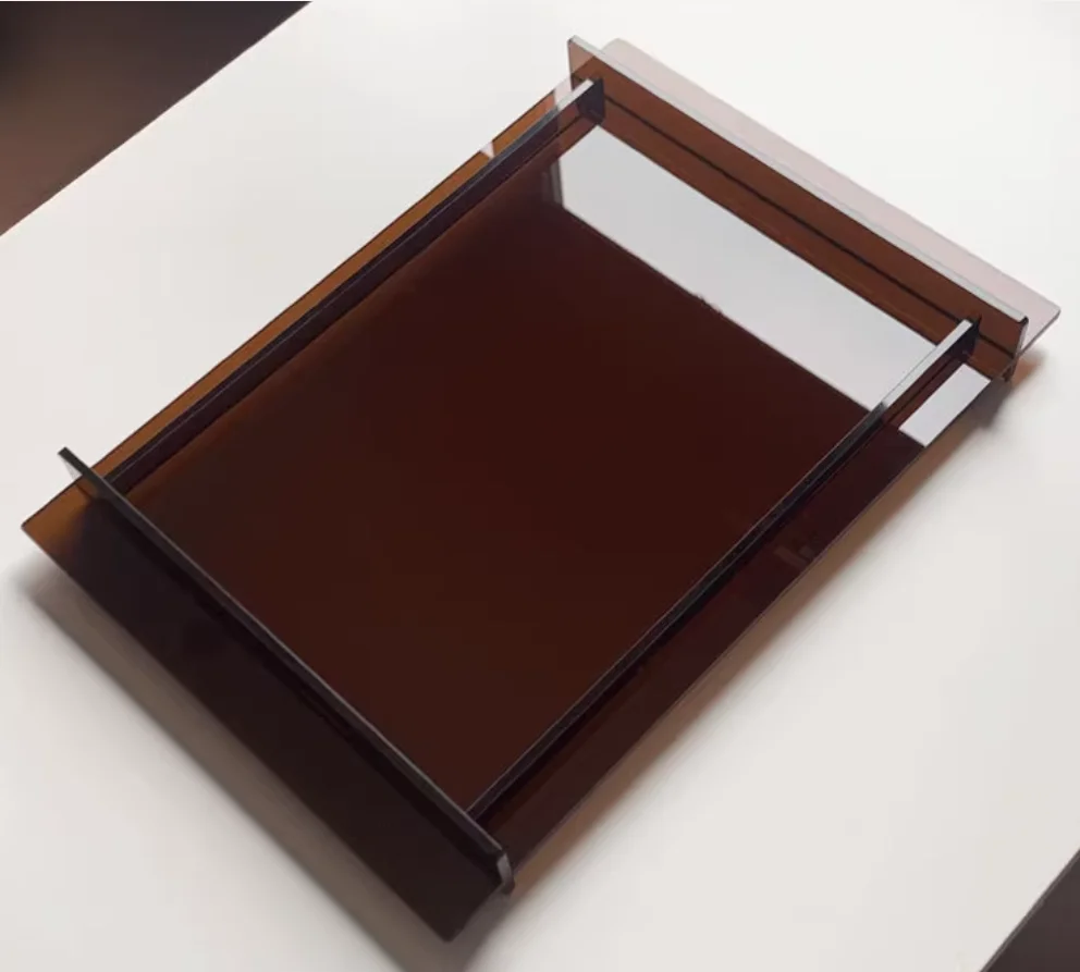 Counter Table Acrylic Display Tray Custom Acrylic Organizer Tray Acrylic Dinner Trays