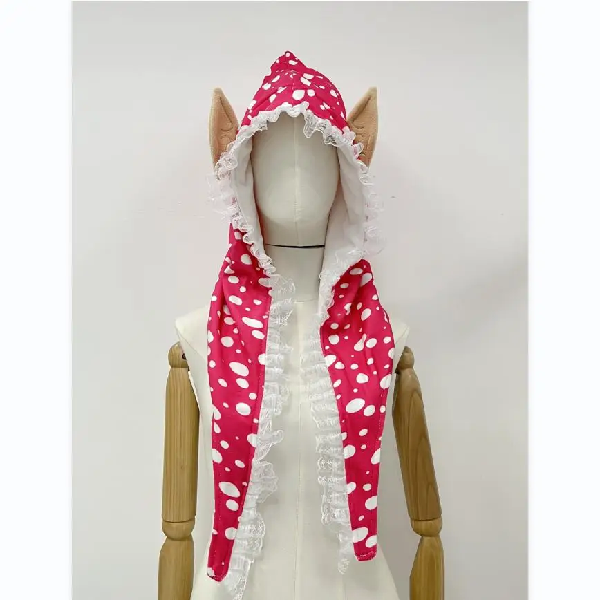 JSMANA  Girl Winter Autumn Custom Designer Women Cartoon 3D Ears Warm Cap Children Mushroom Elf Winter Hat  with Scarf