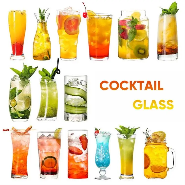 High Quality Custom Clear Polycarbonate Juice Glasses Martini Cups Cocktail Plastic Cup Margarita Glass