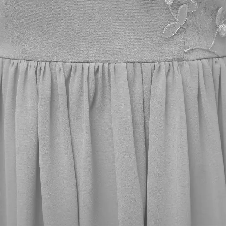 2019 New Arrivals Half Sleeve V-Neck Applique A-Line Prom Dress Bridal Wear