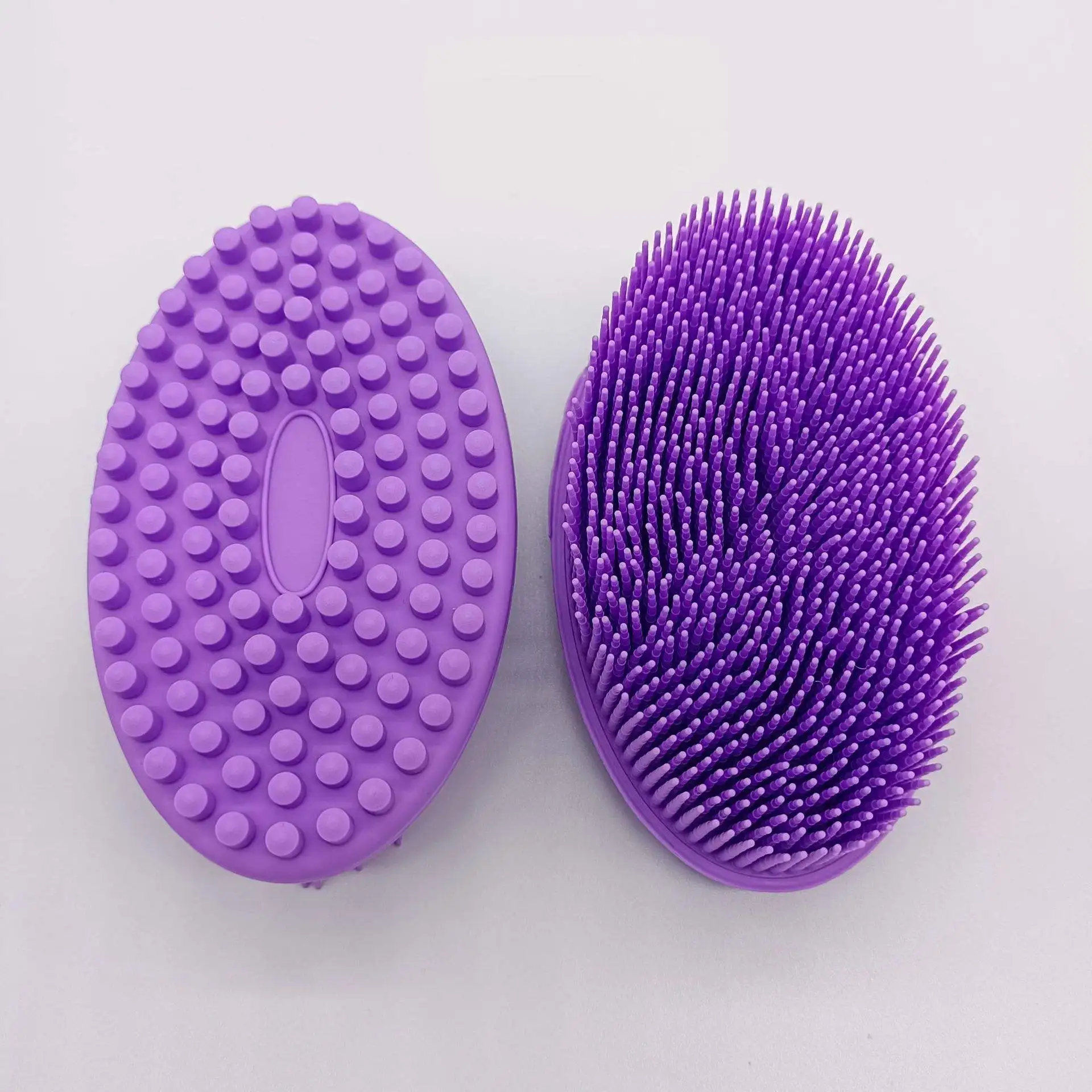 Factory Wholesale Long Silicone Dual Sided Body Scrubber Back Brush Massager Cleaner Shower Bath Belt