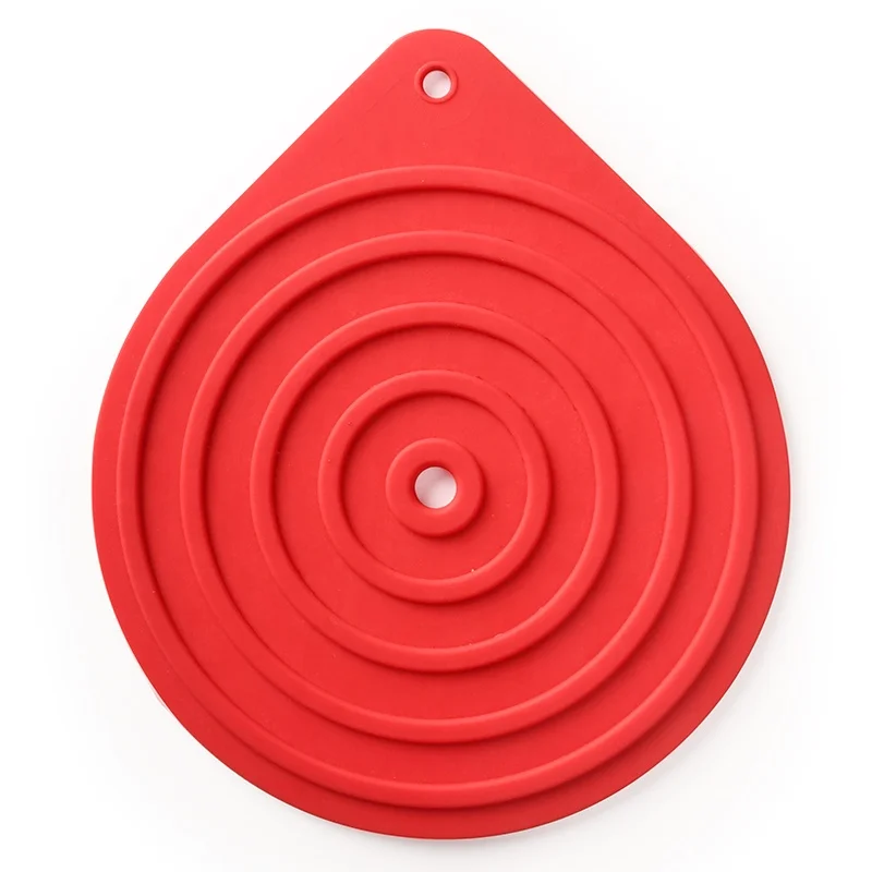 Wholesale Silicone Place Mat Waterproof Drop Shaped Silicone Table Place Mats and Cup Coasters Pads