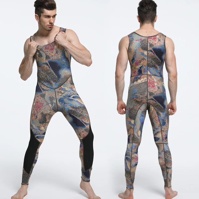 Wholesale custom 3mm 5mm stretch neoprene fabric two piece suit unisex long sleeve back zipper surfing wetsuit