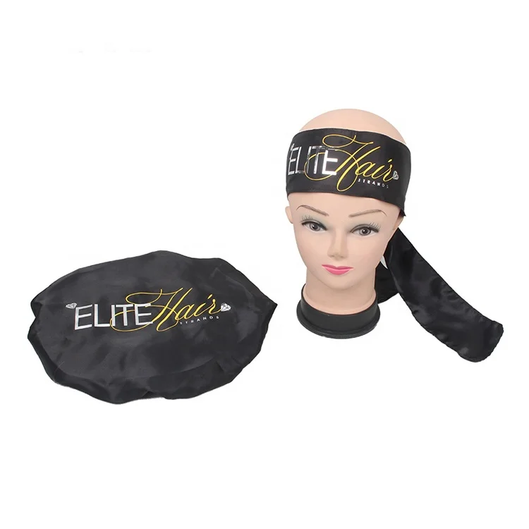 Factory Selling Reversible Silk Headband And Satin Hair Wraps Sleep Satin Hair Bonnets With Logo Custom