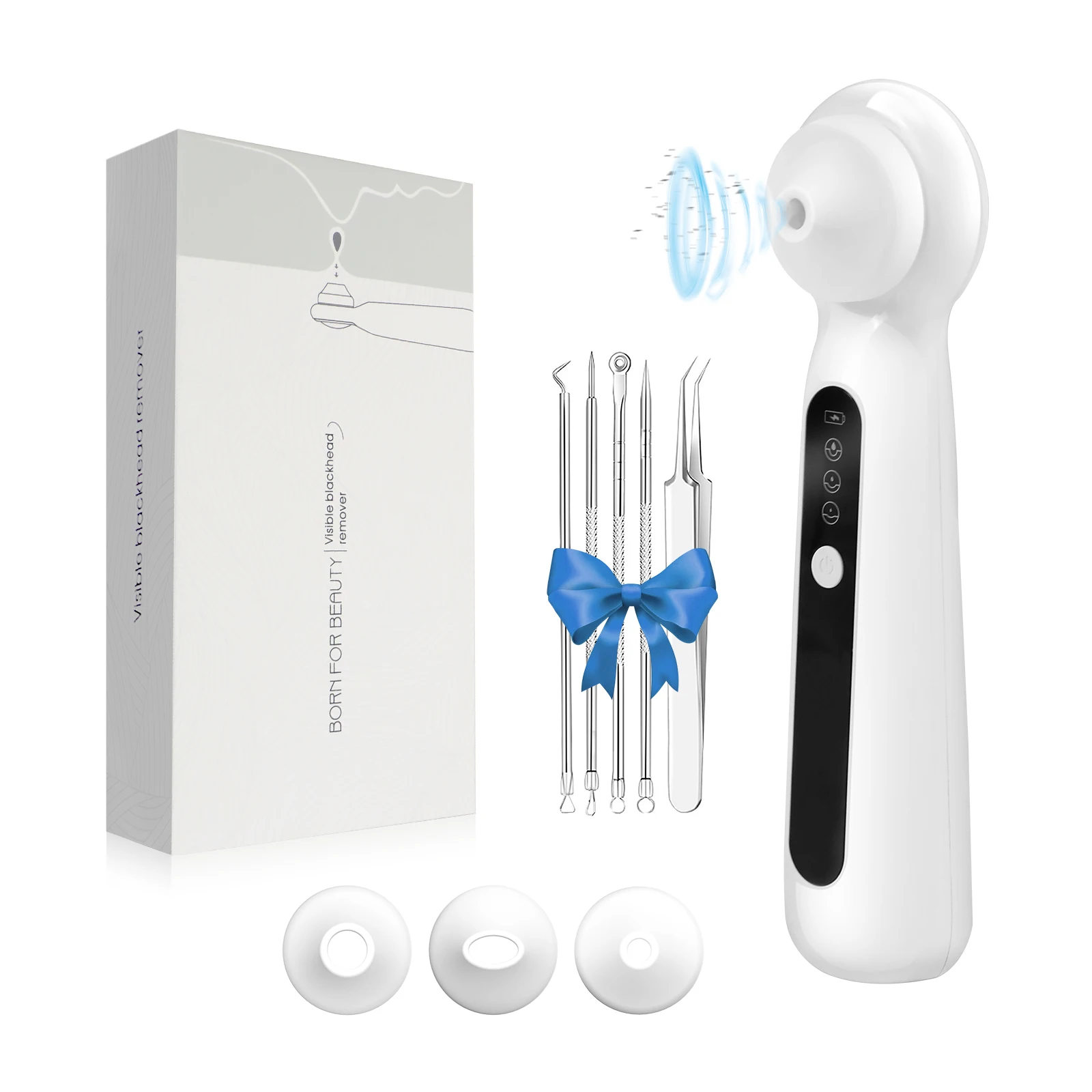 ODM Visual Blackhead Remover Pore Vacuum Facial Pore Cleaner USB Rechargeable Blackhead Vacuum Kit Electric Acne Extractor Tool