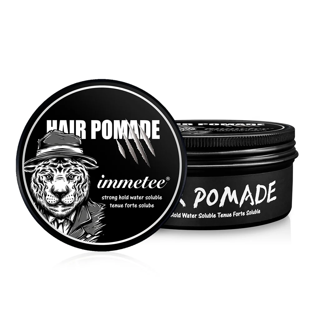 IMMETEE Hair Pomade Wax Natural All Day Hold Strong Water Based Hair Gel Pomade Wave For Men