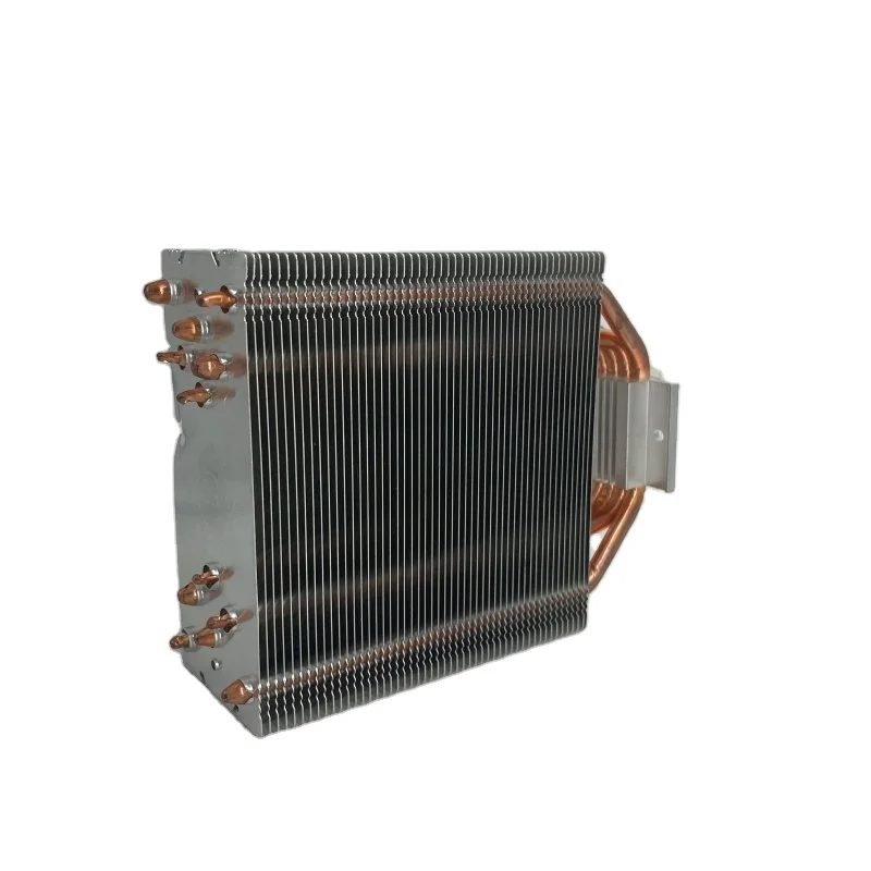 Factory high quality copper 8 heat pipe cpu cooler  aluminum zipper fin heatsink