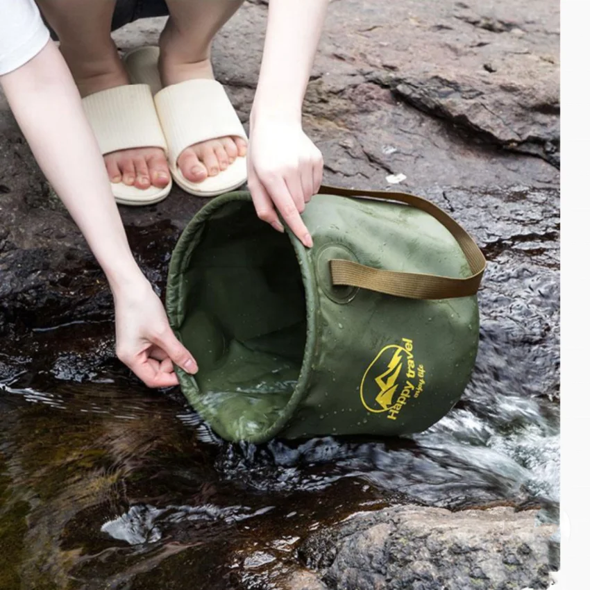 20 litres Foldable bucket Fishing bucket camping water container folding outdoor portable bucket for camping