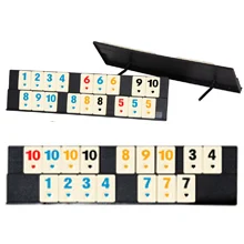 Rummy Tiles Game, Travel Games Rummy Board Game, Rummy Set with Aluminum Case,