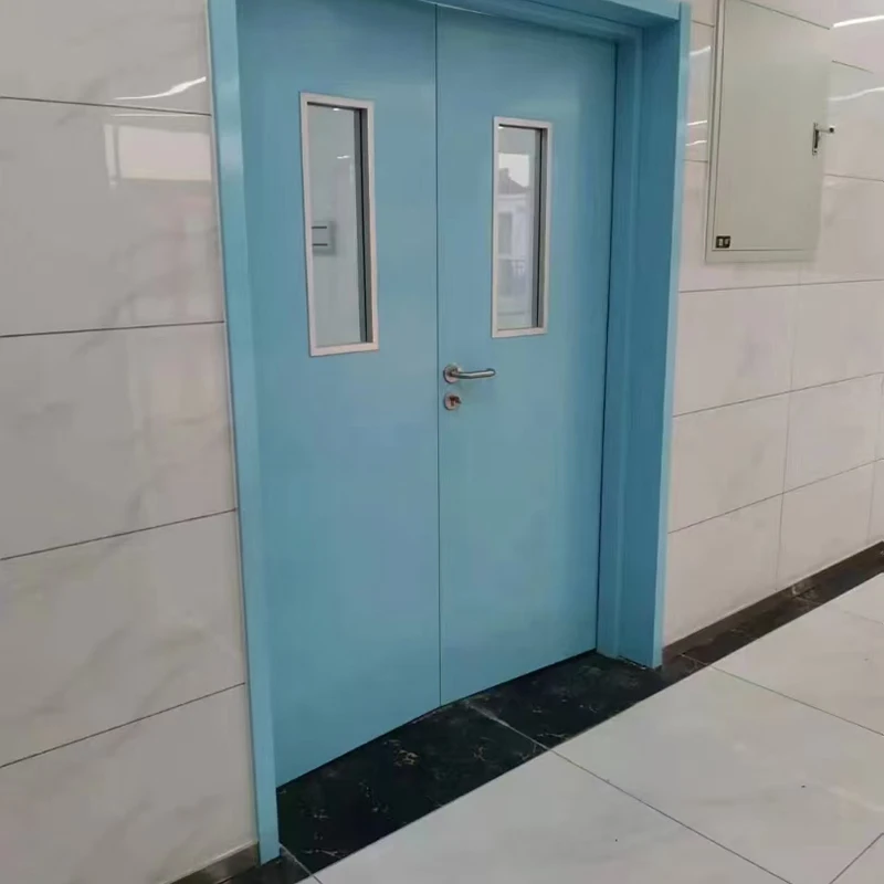 Высококачественные прочные и медицинские стальные внутренние двери больничные с окнами