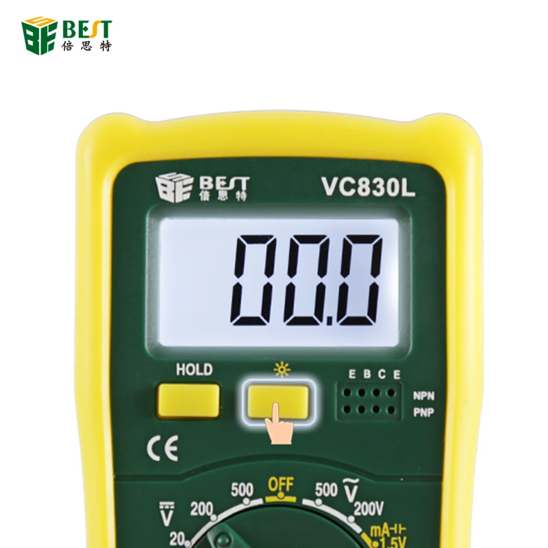  Цифровой мультиметр BESTOOL VC830L карманный мини-тестер с автоматическим выбором диапазона и частотой постоянного переменного тока 20