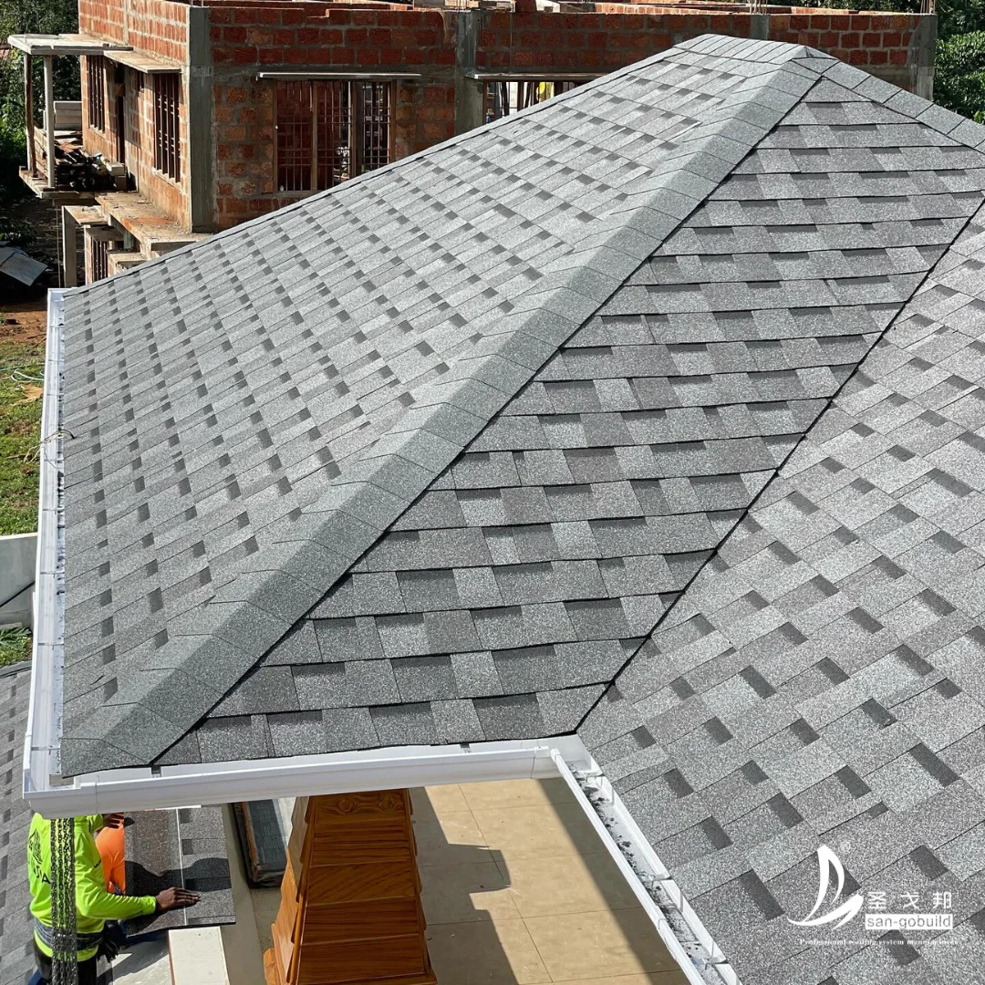 Windproof Waterproof Anticorrosive Colorless Hailstone Resistant America Standard Double Layer Laminated Asphalt Shingles Roof
