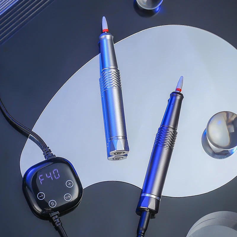 2023 New Manicure Machine Coreless Motor Silent Design Adjustable 40000RPM Mini Nail Drill Pen Stainless Steel Type-c Acceptable