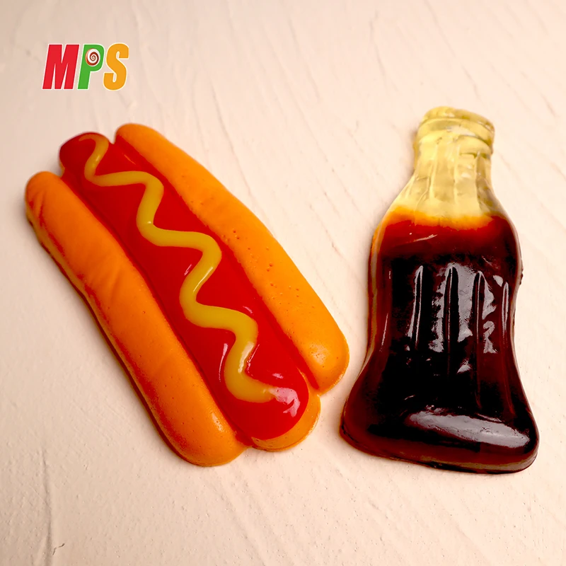 Оптовая продажа индивидуальная торговая марка Gummi мягкие Желе большая Жевательная пицца гигантские конфеты