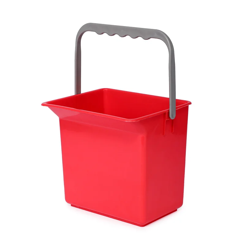 Cleaning Tools Accessories Plastic Water Bucket Pail with Handle 6 Liters Small Cleaning Bucket Keg