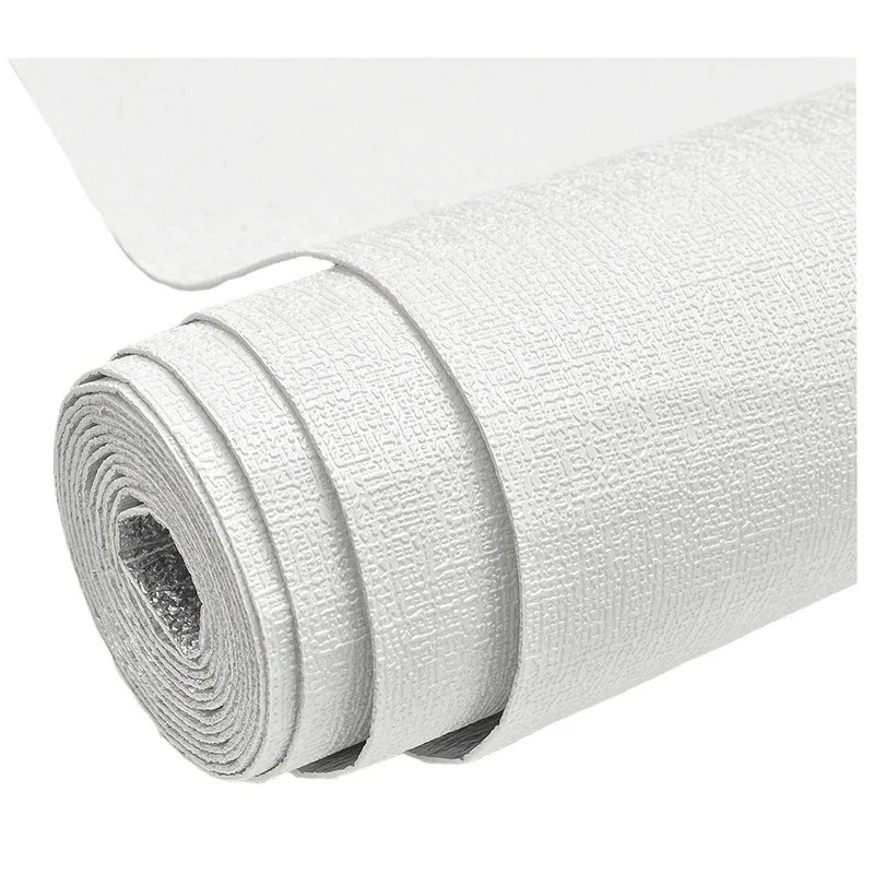 Self-Adhesive 3D Wallpaper Cozy Easy to Clean Linen Wall Stick Waterproof Moisture-Proof Foam Wallpaper Home Decoration