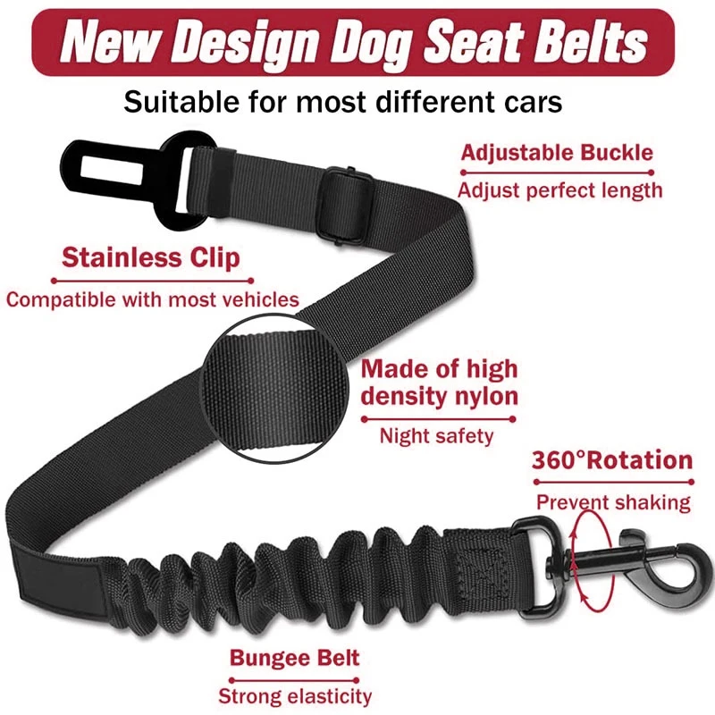 Wholesale cross-border retractable car pet safety belt dog leash