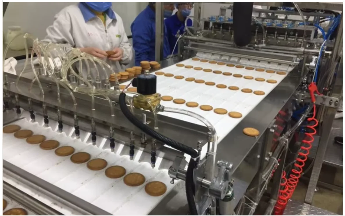 Full Automatic Chocolate Pie Cake production line Sandwich Jaffa cake choco pie Making Machine Price Customized