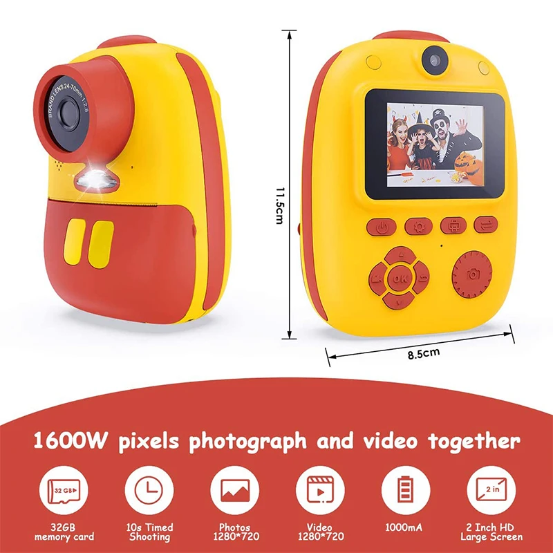 Wholesale Smart Educational Toys Photo Video Kids Camera 2 Inch Children Instant Print Camera