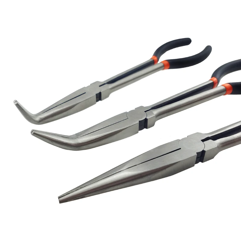 Профессиональные функциональные сверхдлинные плоскогубцы для ремонта автомобиля, 11 дюймов, другие инструменты, плоскогубцы с длинным носом