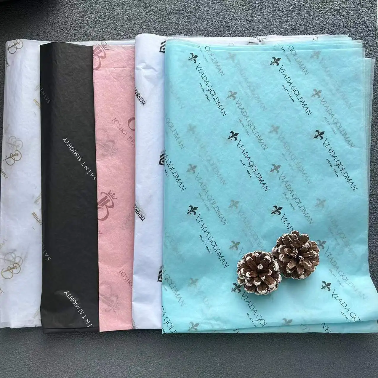 Wrapping Paper For Packaging Custom Logo Gift Wrapping Paper 70gsm Plain Colour Ecofriendly Tissue Paper