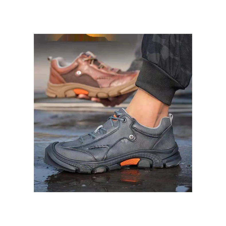 
2021 Factory Direct Sale Oil Slip Outdoor Sports Breathable Anti Puncture Safety Shoes 