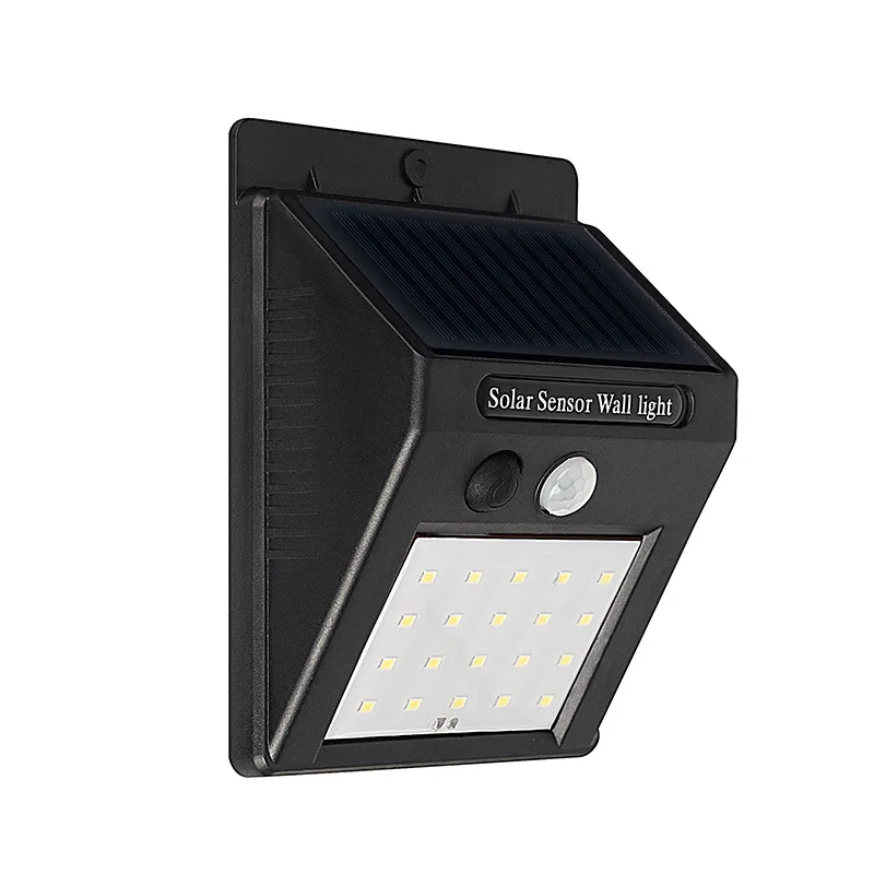 20 LED Solar Light PIR Motion Sensor Wall Light Waterproof Solar Powered Street Lamp Garden Decor