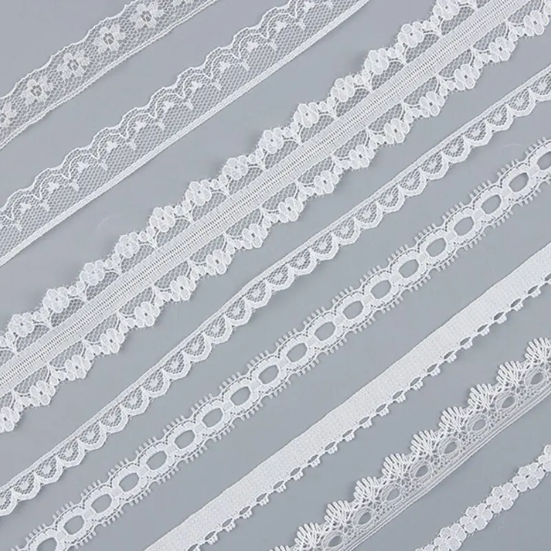 Colorful Customized Decorative Knit Yarn Nylon Trimming Lace Ribbon