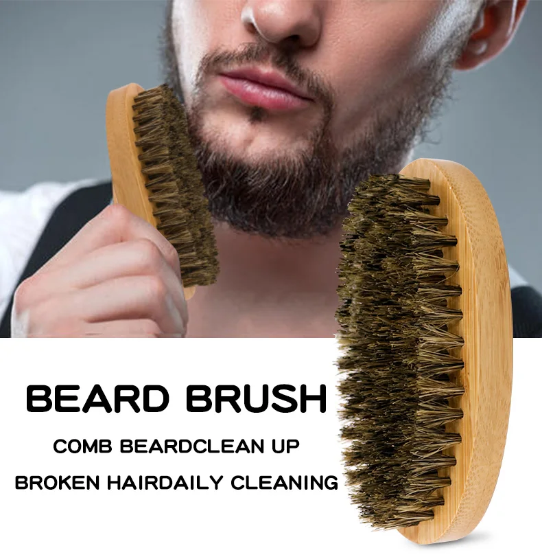 custom logo beard oil kit grooming comb and beard brush set