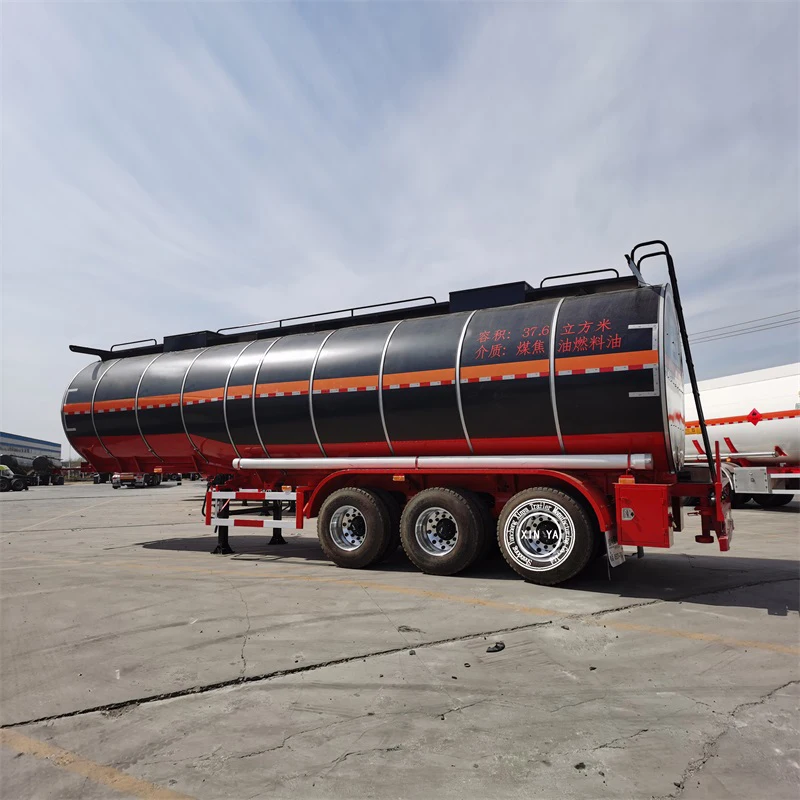 air bag suspension 3 axles heating system diesel burning Bitumen Tanker Semi Trailers for sale