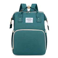 Baby diaper bag and bed portable Foldable multi-function fashion mummy mochilas backpack diaper bags with changing station