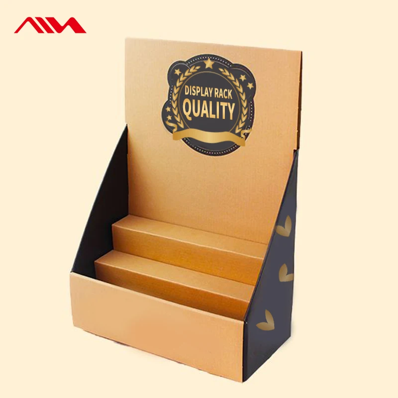 Nail Polish CounterTop Display Box Cardboard Facial Cream Pdq Paper Counter Show Shelf For Cosmetics Chain