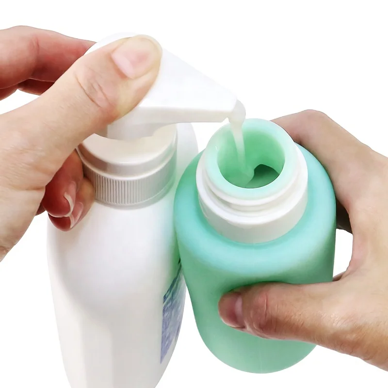 Hot sale leakproof reusable shampoo squeezable travel bottle tubes sauce squeeze bottle silicone travel bottles for toiletries