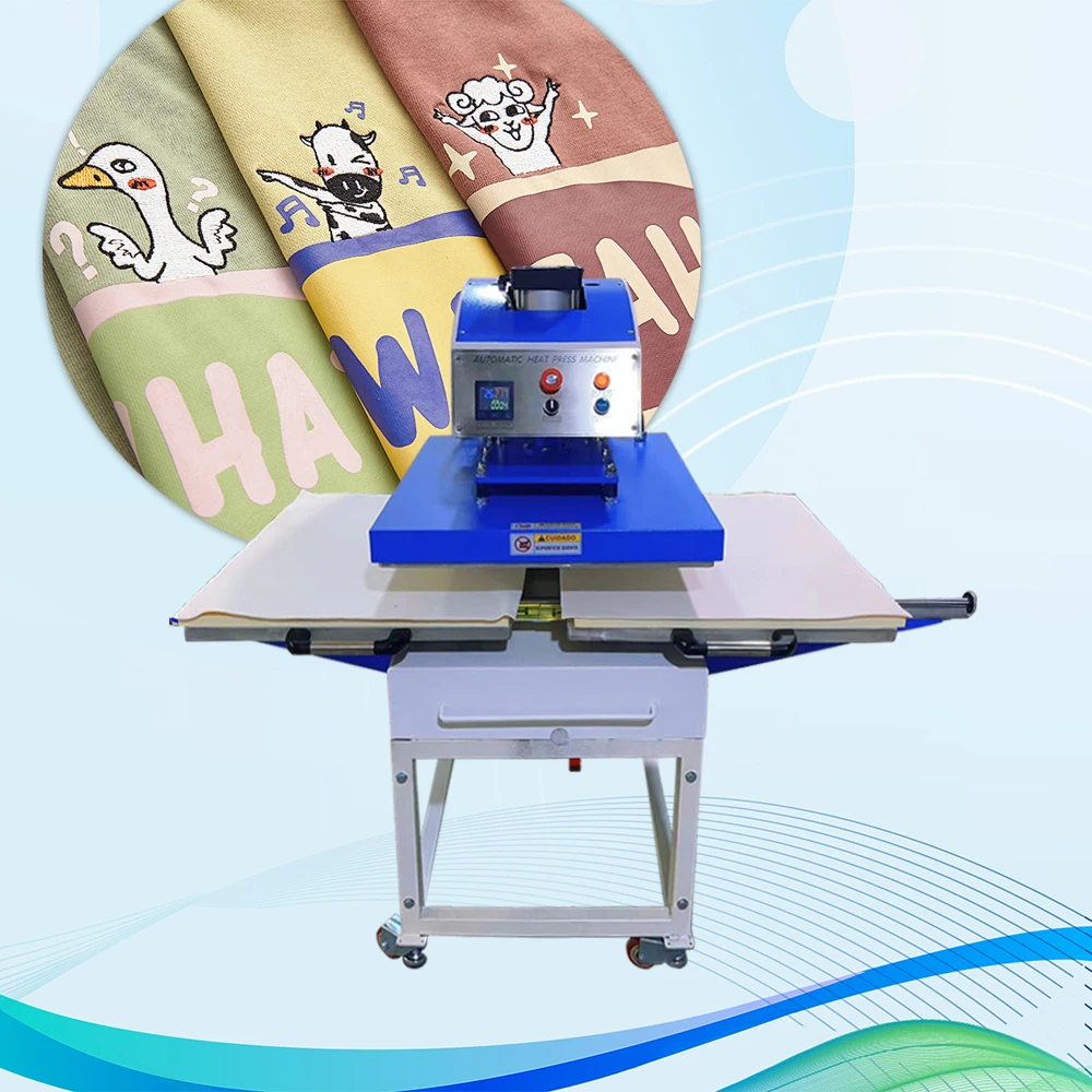 40x60 dual stations heat transfer designs for t shirt automatic heat press machines