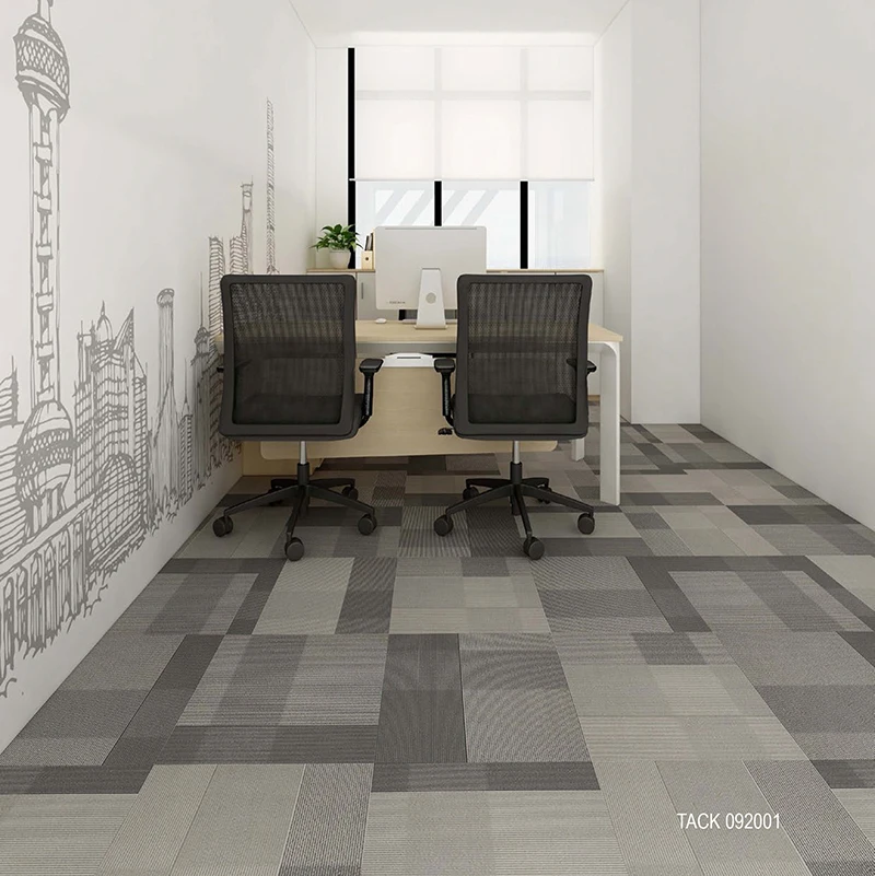 Easycarpeter TACK092 Wholesale Commercial Fireproof Durable Gym Meeting Room Carpet Tile Living Room