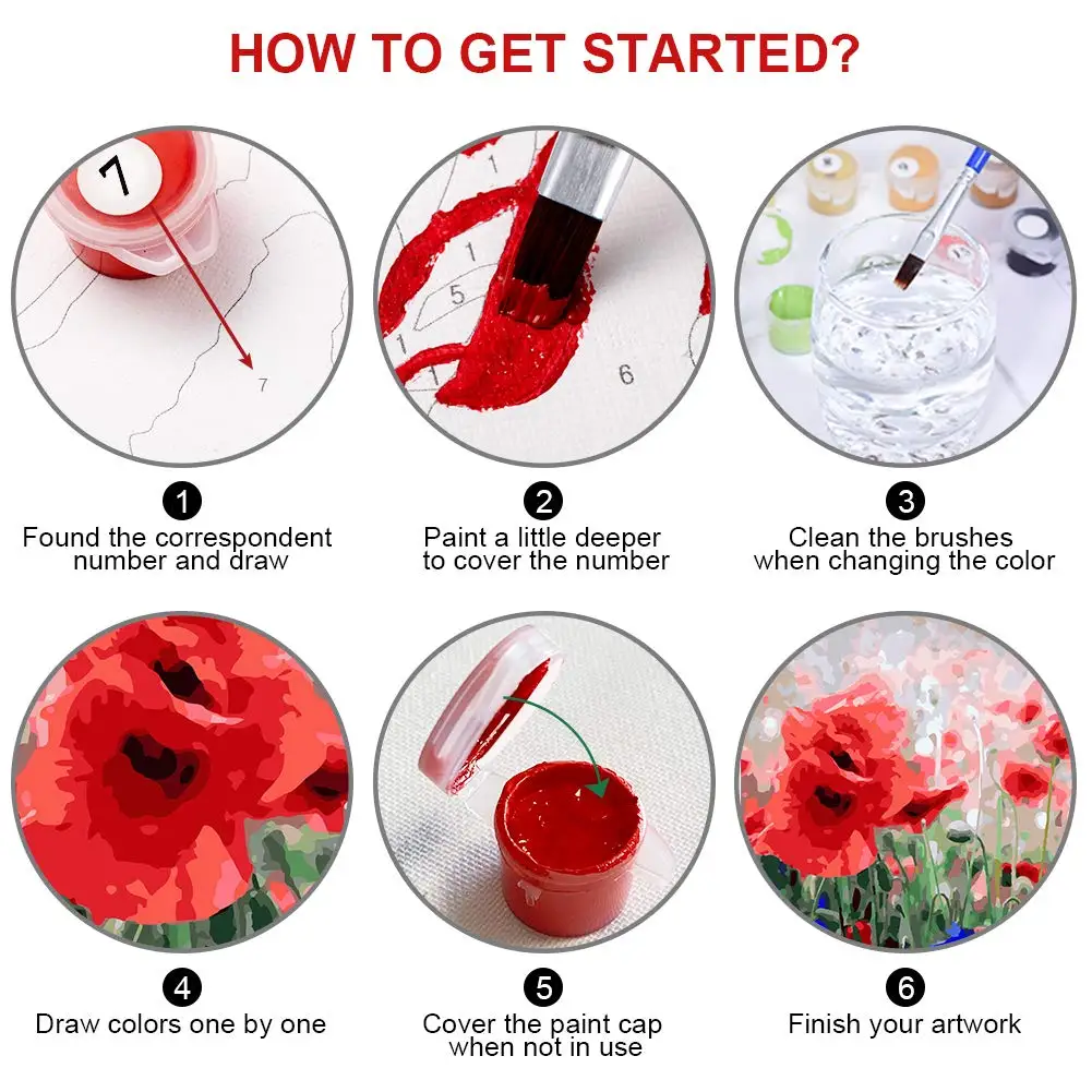 2023 ECO New Paint by Numbers DIY Girls Adult Paint by Numbers Kits on Canvas Oil Painting Kits Gift for Kids and Adults