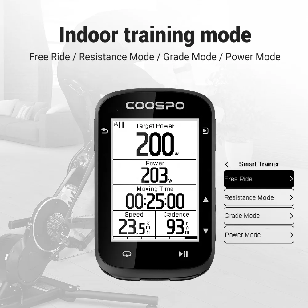 COOSPO CS500 Navigation Bluetooth ANT+ GPS Bicycle Computer with Radar Sensor