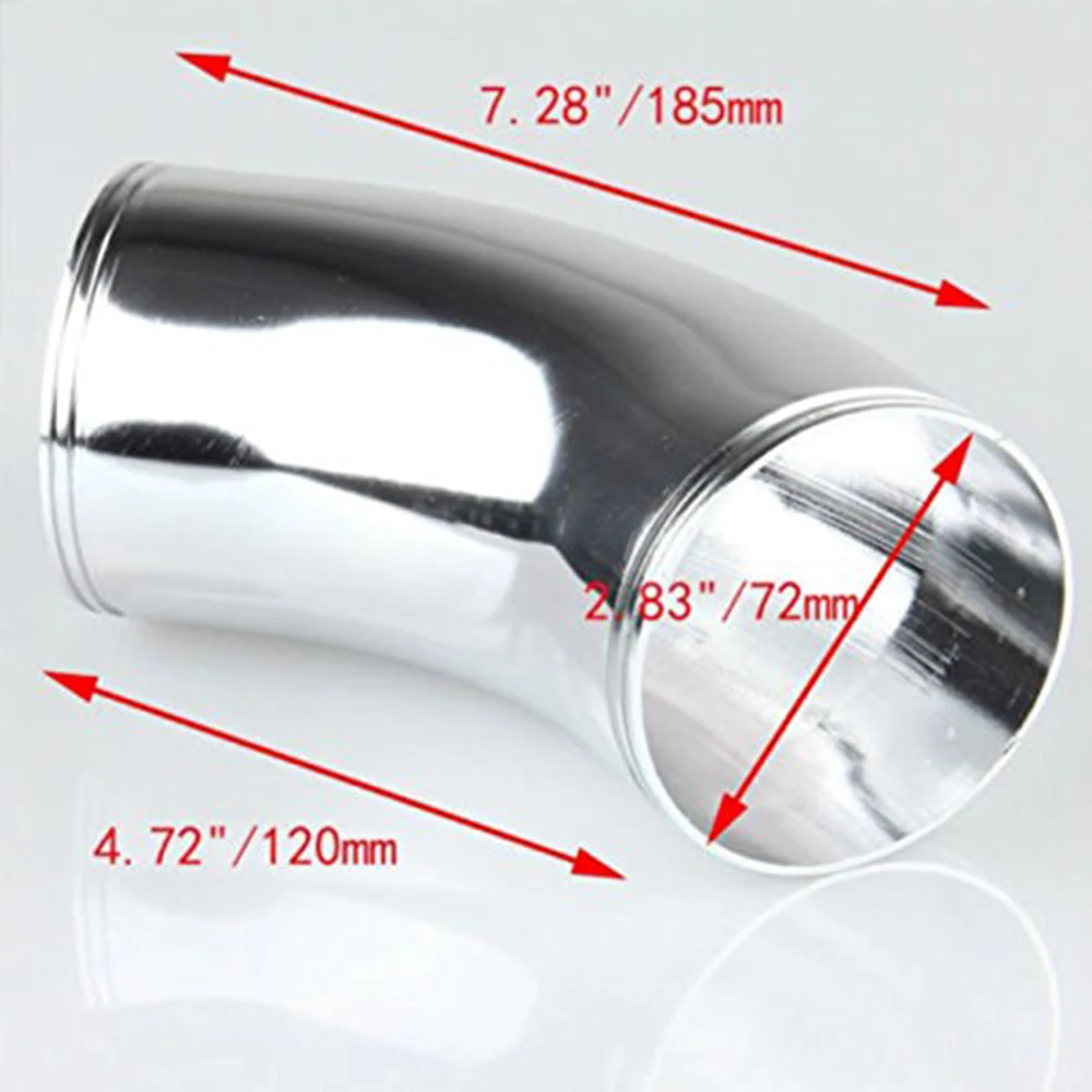 Universal 3' Aluminium Air Filter Intake Intercooler Piping Pipe Hose Set