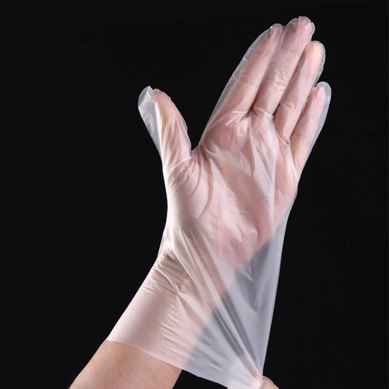 Tpe gloves disposable plastic tpe gloves 500 pairs disposable clear plastic pe gloves food