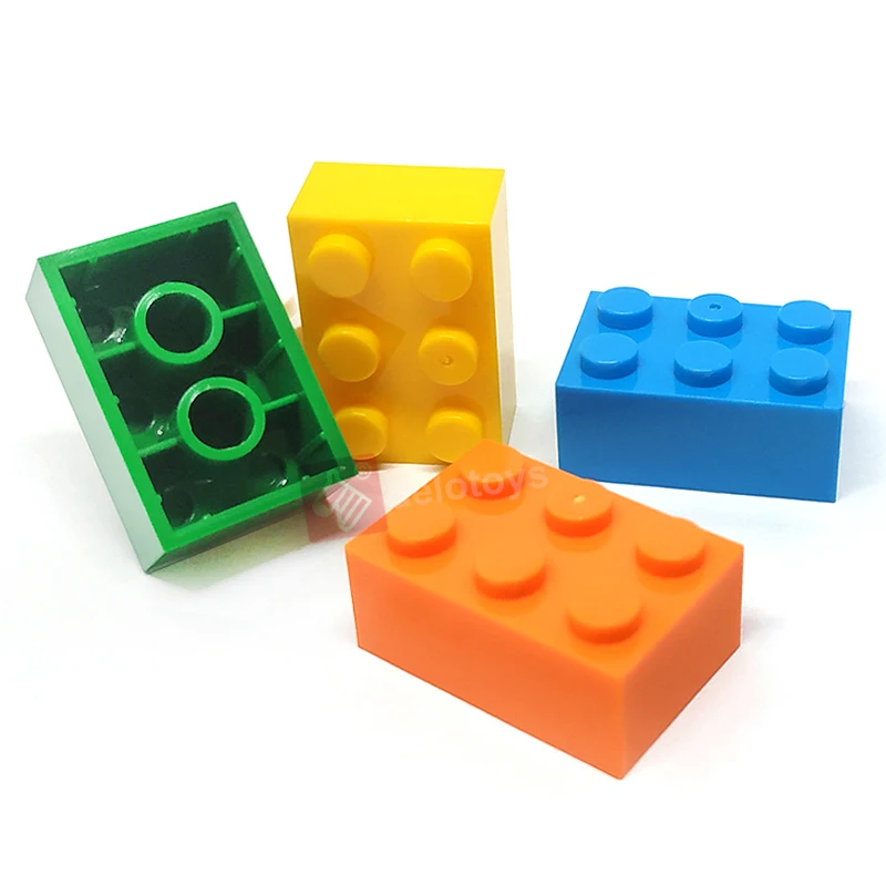  DELO игрушки (26 цветов) DIY части 2*3 пластиковый строительный блок Кирпич 2x3 (№