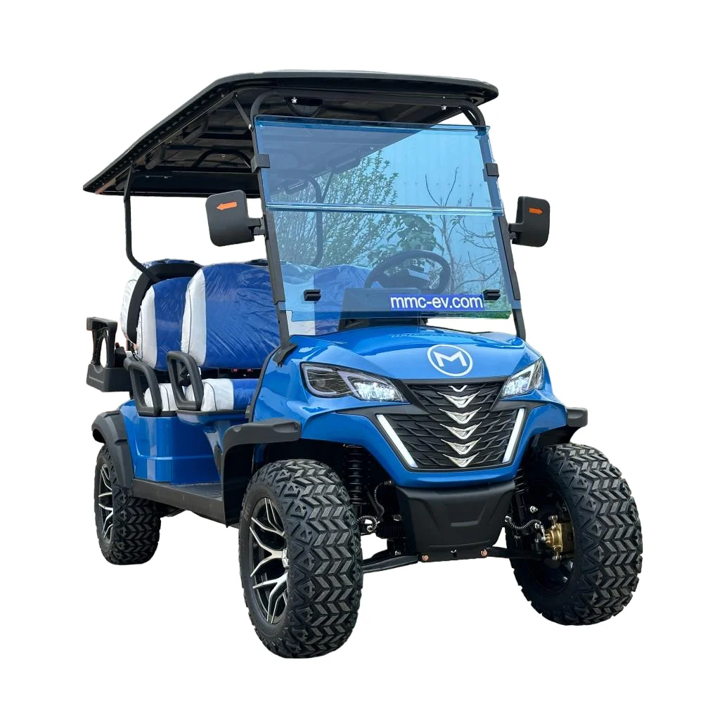 2024 New 5000W AC Motor Golf Off Road Beach Buggy 2 4 6 Seater Solar panels Power Golf Carts Gas Golf Cart