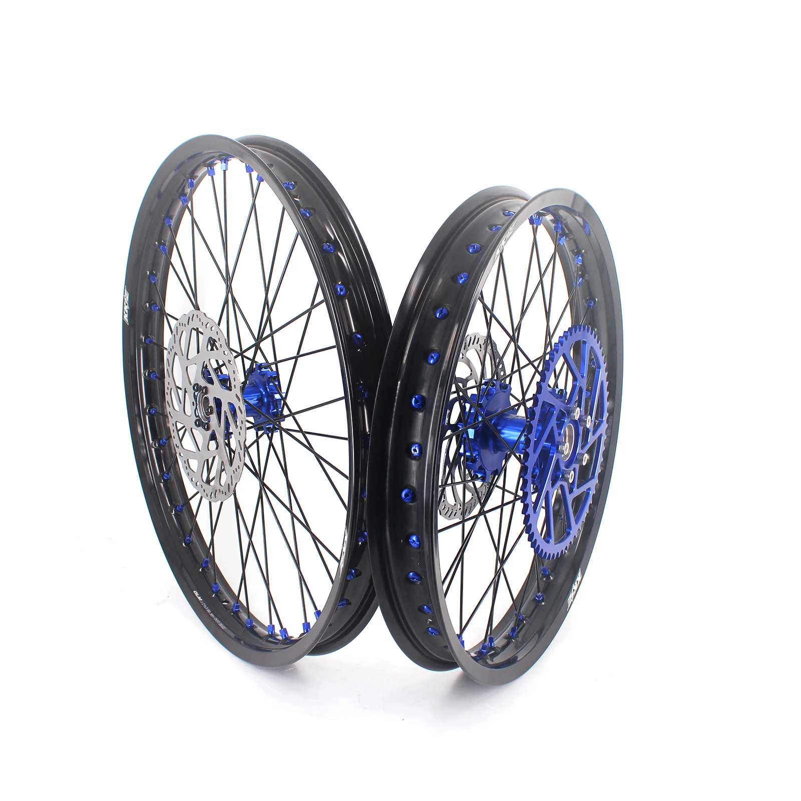 KKE Front 21inch Rear 18inch Electric Bicycle Bike Wheels Rims Set Fit on Sur Ron Light Bee X 2019-2022 Blue Hub Black Rim