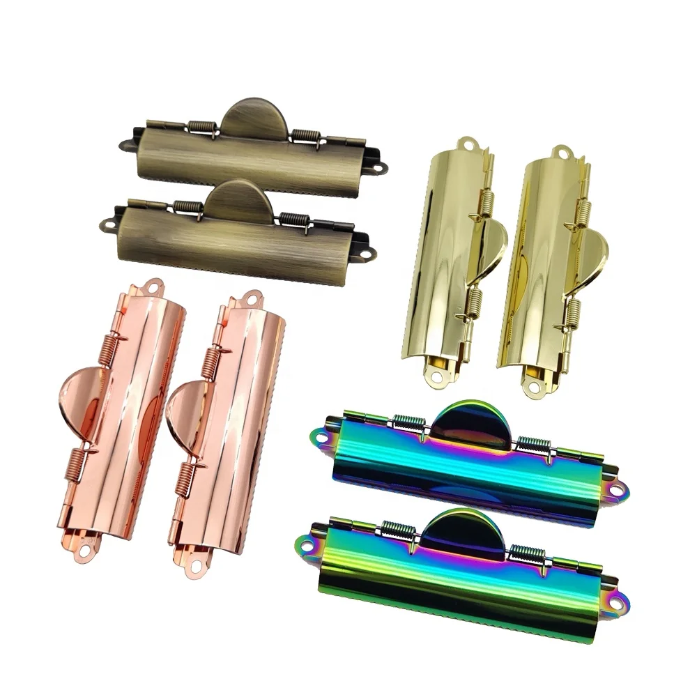 Office supplier old style antique brass 70mm 110mm small teeth clips multitooth metal clipboard clips for menus folder