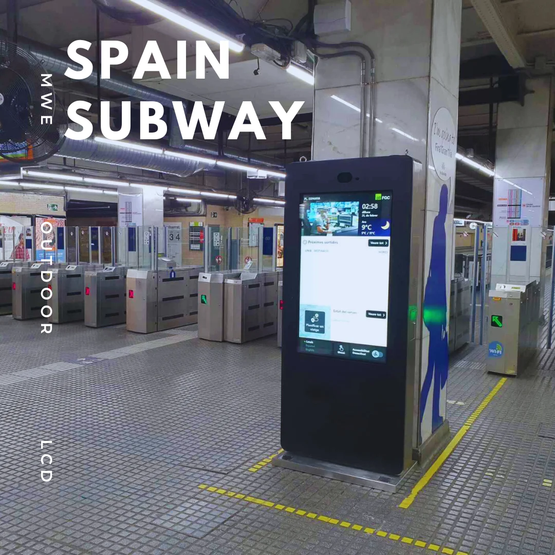 Shenzhen City Marvel Technology Co Ltd Spanish Subway Station LCD Digital Signage Advertising Machine Project 55-Inch 4k Display