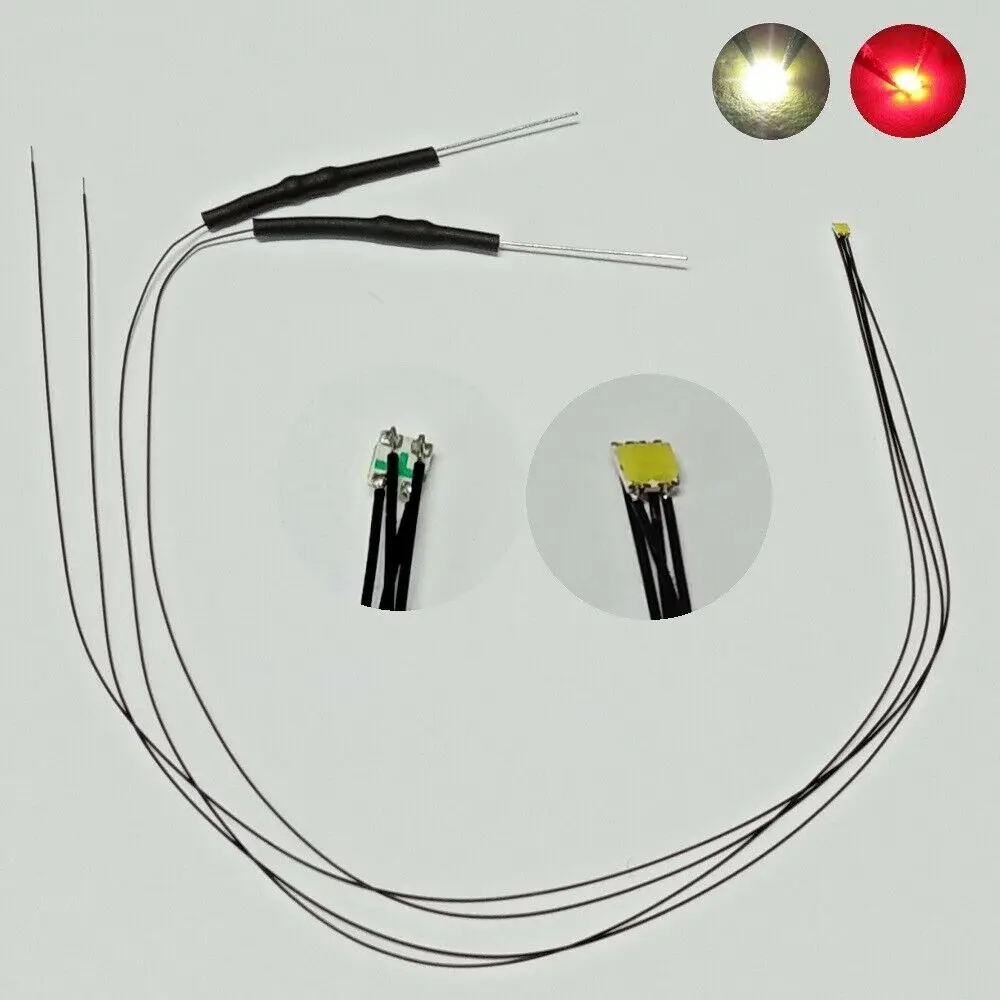 100 шт 0606 SMD предварительно припаянный litz проводной Двухцветный двойной красный/теплый белый 0605 LED