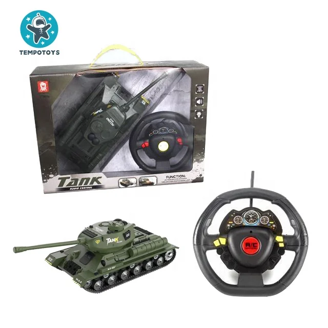 Tempo Toys Four-Way RC Tank Steering Wheel Rc Car For Kids Tank Remote Control Car