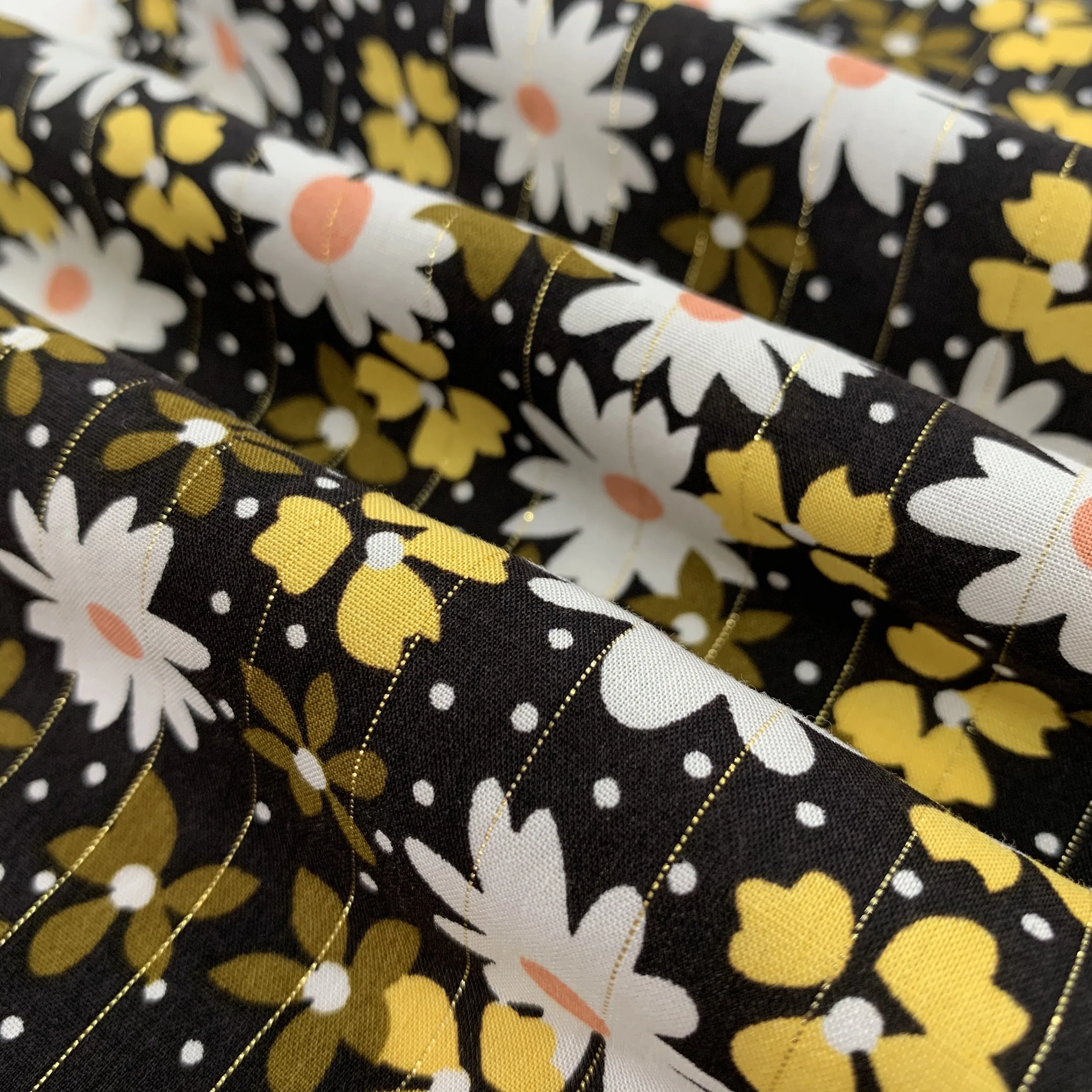 99%R 1%LUREX Printed Rayon Best Hot Sale Print Fabric Printing For Shirt